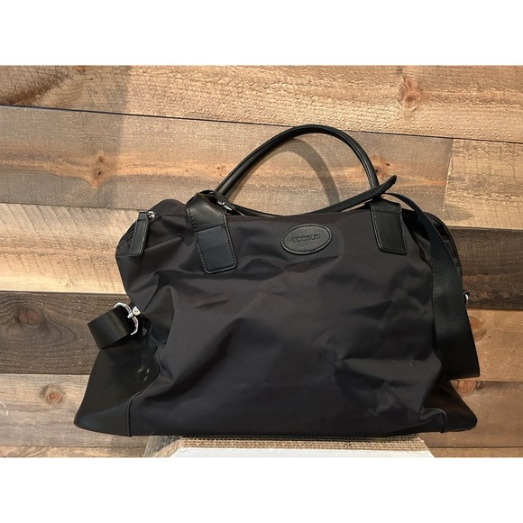 ECOSUSI Carry On Travel Tote Waterproof Black‎ Duffle Shoulder Strap - Picture 1 of 12